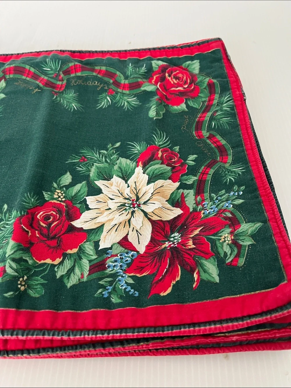 Vintage Reversible Christmas Table Placemats